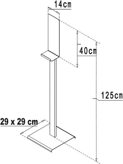 Hand Sanitizer Floor Stand Stainless Steel