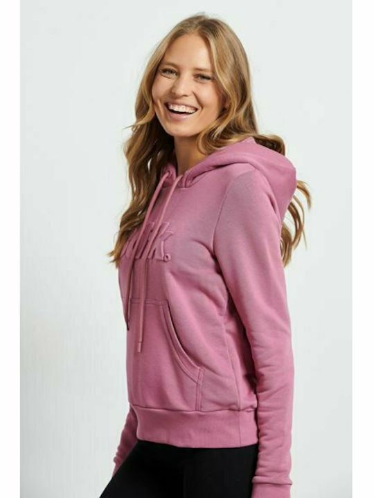 1222-900725 Women's Sweatshirt Hooded Pink 1222-900725-00388