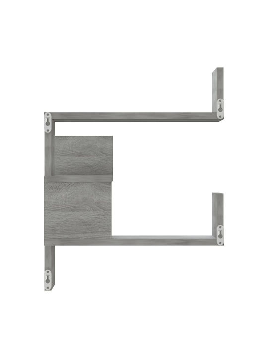 Γωνιακό Ράφι Τοίχου Γκρι Sonoma 40x40x50εκ.