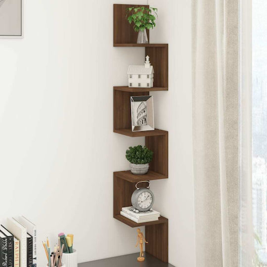 Eckregal Wand Brown Oak 20x20x127.5cm