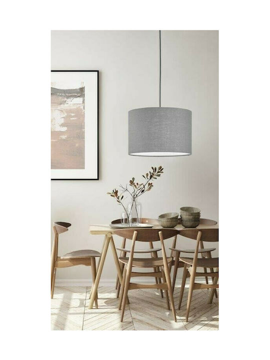 Fischer Honsel Vigo Pendant Light Single-Light Bell for Socket E27 Gray