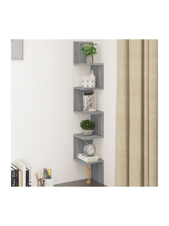 Corner Shelf Floor Grey Sonoma 20x20x127.5cm