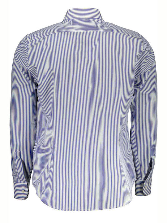 La Martina Men's Shirt Long Sleeve Cotton Blue