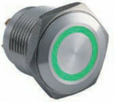 On-Off switch Pushbutton with Lighting Φ16mm 12V White 1pcs