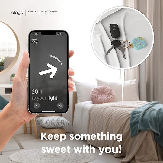Elago Ice Cream Калъф за ключодържател Силикон за AirTag Mint