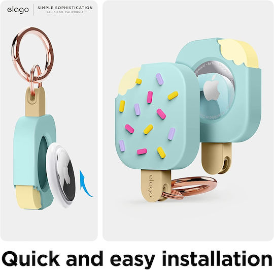 Elago Ice Cream Калъф за ключодържател Силикон за AirTag Mint
