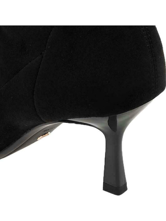 Wildleder Stiefeletten Damen Schwarz