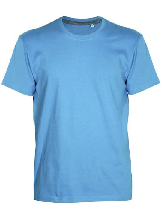 Keya Ανδρικό Διαφημιστικό T-shirt Κοντομάνικο σε Γαλάζιο Χρώμα