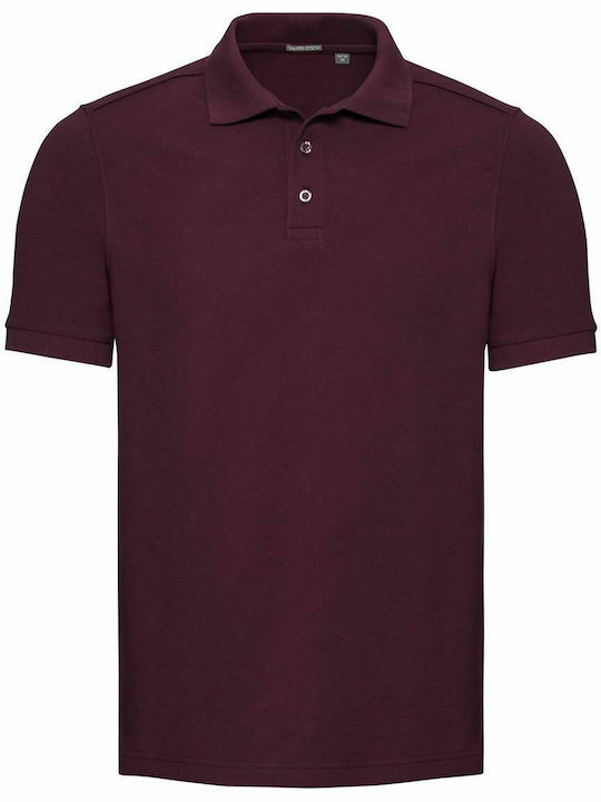 Russell Europe Men's Short Sleeve Promotional Blouse Burgundy