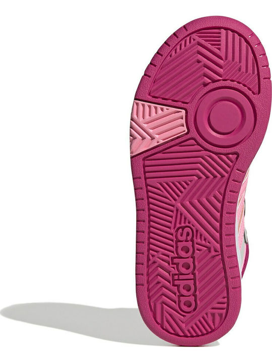 Hoops 3.0 Παιδικά Sneakers High Grey One / Beam Pink / Team Real Magenta