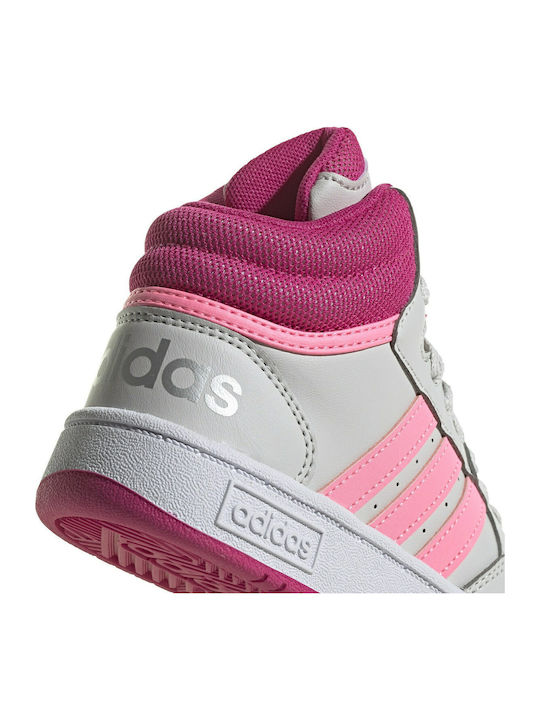Hoops 3.0 Παιδικά Sneakers High Grey One / Beam Pink / Team Real Magenta