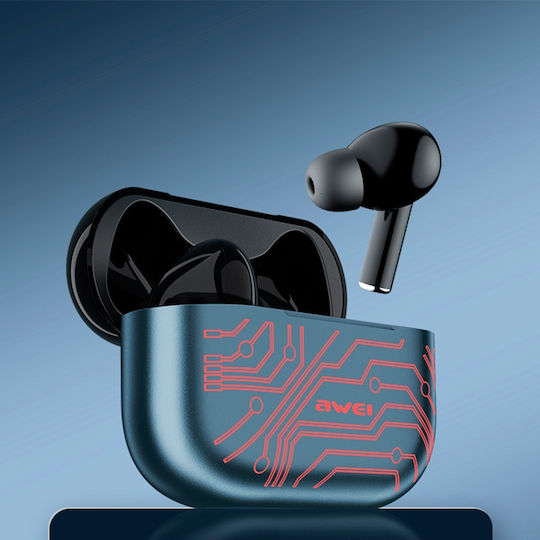 Awei T29 Pro In-ear Bluetooth Handsfree Earphones with Charging Case Ice Crack Blue