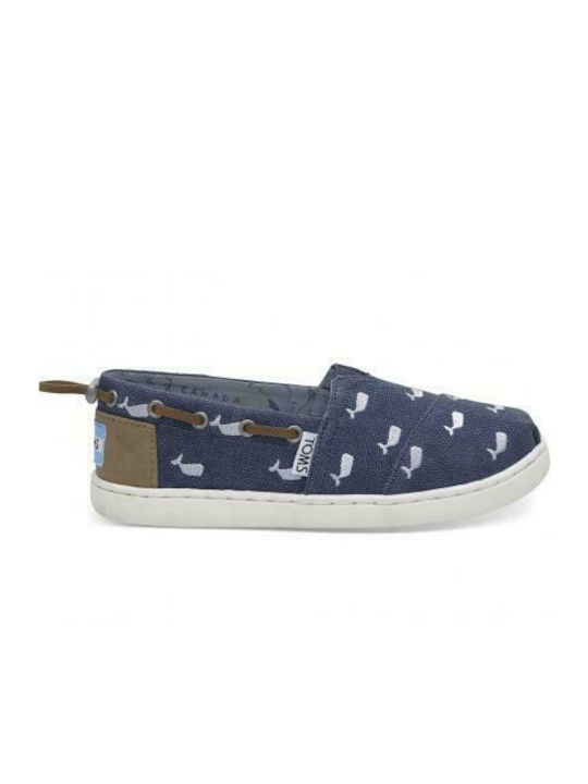 Toms Παιδικές Εσπαντρίγιες Slip-On Navy Μπλε Oceana Whale Biminis