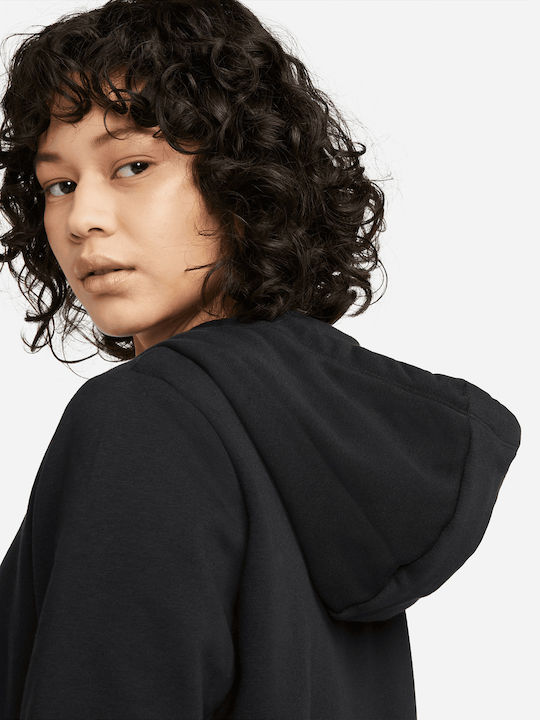 Women's Sweatshirt Jacket Hooded Black
