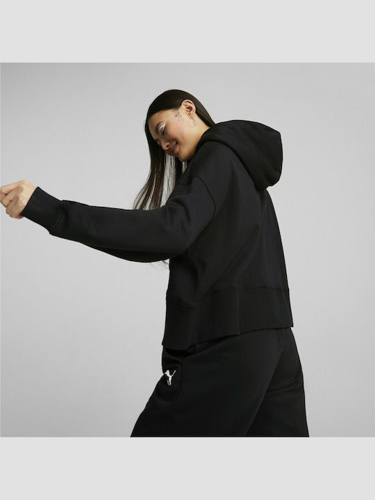 PUMA Classics Black Cardigan With Hood