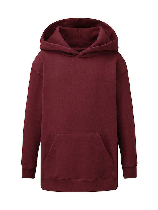 SG Kids Sweatshirt with Hood and Pocket Burgundy Hooded Sweatshirt SG27K