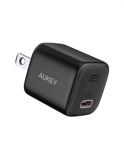 Aukey Зарядно без кабел с USB-C порт 20W Power Delivery Черен (PA-B1)