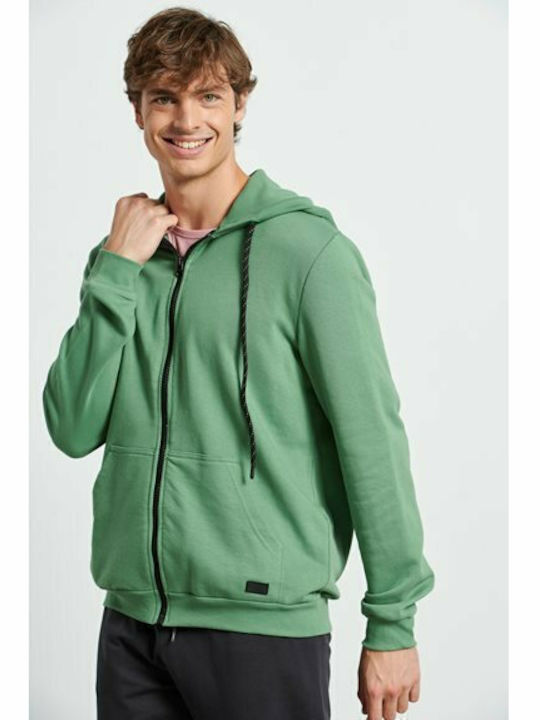 Sweatshirt mit Kapuze in Grün