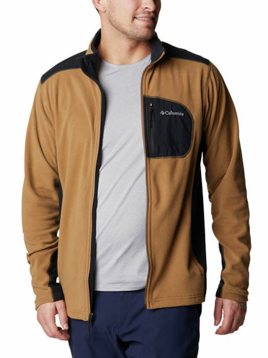 Ανδρική Ζακέτα Fleece Καφέ