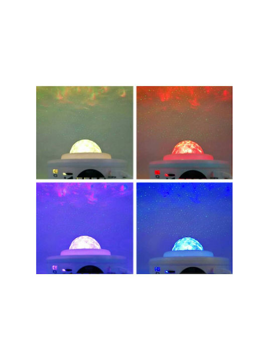 Bass Polska Led Kids Projector Lamp with Star Projection with Color Changes White