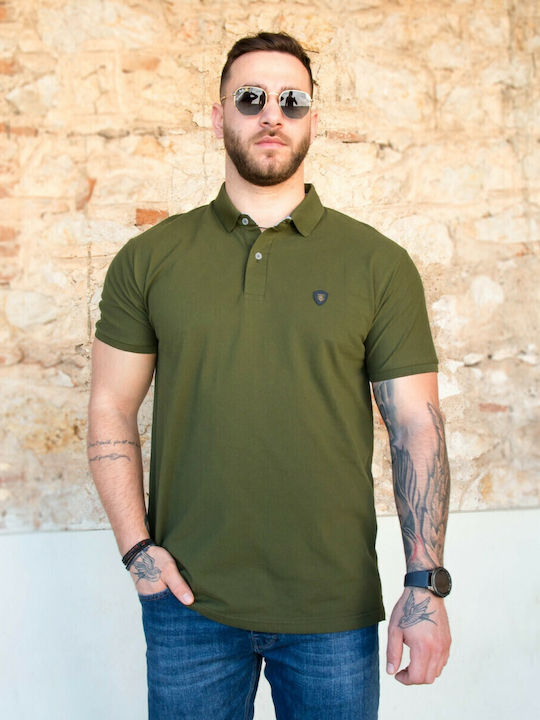 Polo Kurzarmbluse Khaki