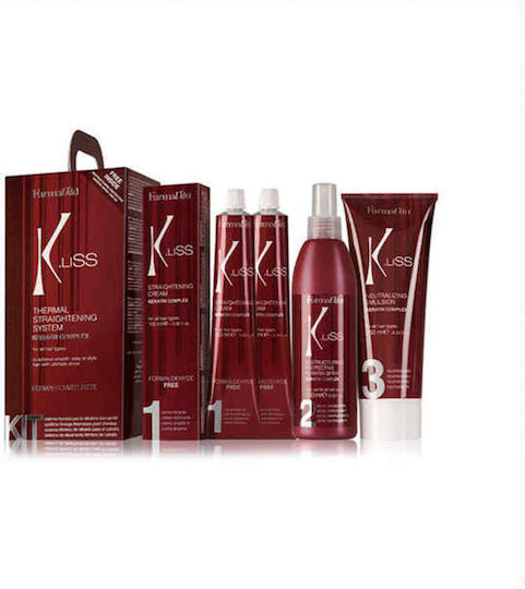 Farmavita K.Liss Keratin System Straightening Σετ Θεραπείας Κερατίνης για Ίσιωμα για Όλους τους Τύπους με Μάσκα, Λοσιόν & Spray 4τμχ