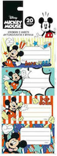 Diakakis Notebook Labels Mickey 20pcs