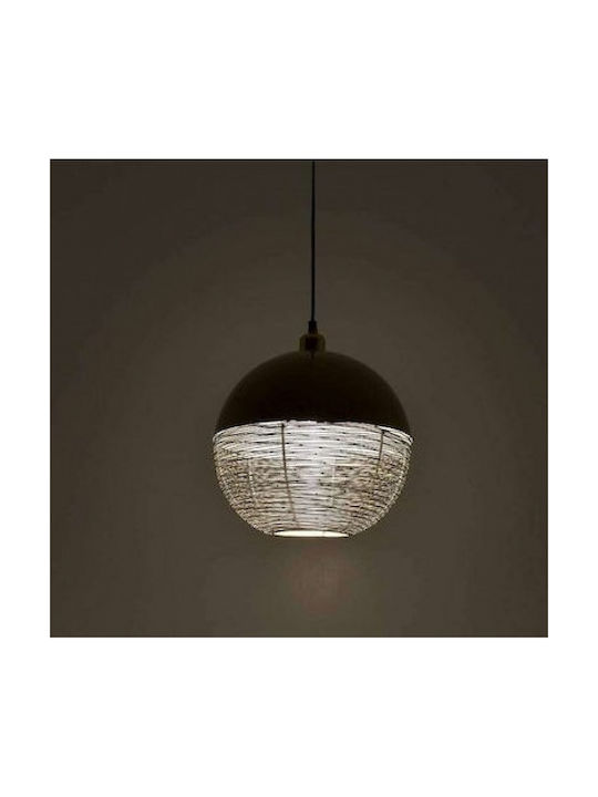 Inart Pendant Light Rose Gold Ball 30x33cm
