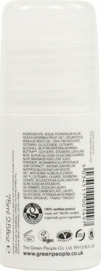Green People Natural Aloe Vera Φυσικό Αποσμητικό σε Roll-On Χωρίς Αλουμίνιο 75ml