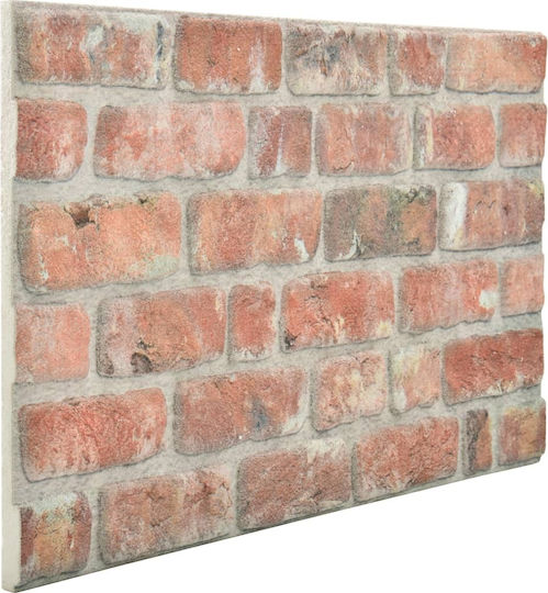 3D Wall Panels Foam with Glue Red 100x50x2cm 10 Pieces