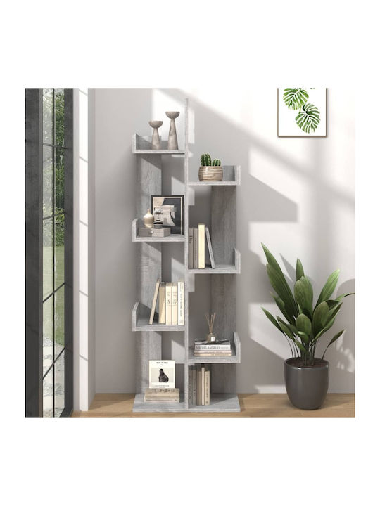 Bookcase Grey 48x25.5x140cm