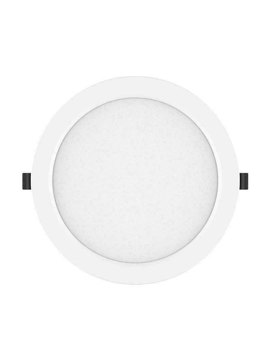 Geyer Round Recessed LED Panel 24W with Natural White Light 4000K 20cm