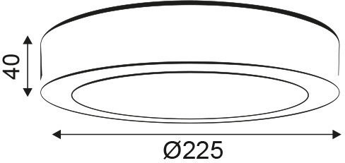 Aca Στρογγυλό Εξωτερικό LED Panel 20W με Ψυχρό Λευκό Φως 6000K 22.5εκ.