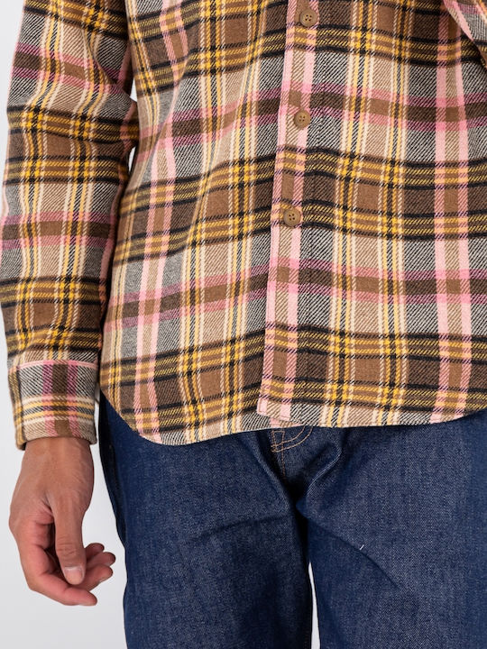 Long-sleeved Shirt Checked Light Melton
