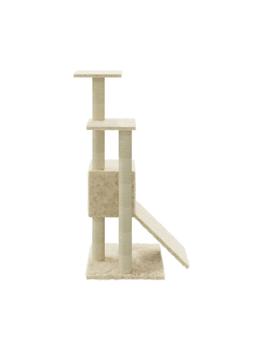 vidaXL Scratching Post Cat Trees Beige Ceiling 4 levels 35x54x92cm