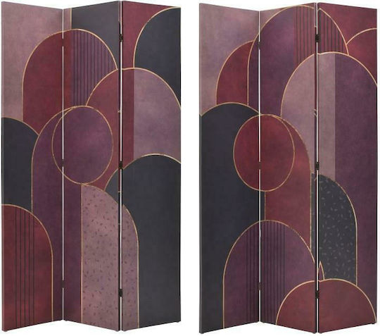 Inart Decorativ Paravan din Pânză cu 3 Panouri 2 Vizualizări 120x180cm