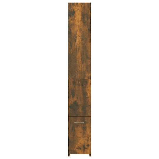 vidaXL Cabinet de coloană pentru baie pardoseală M25xL25xH170cm Stejar