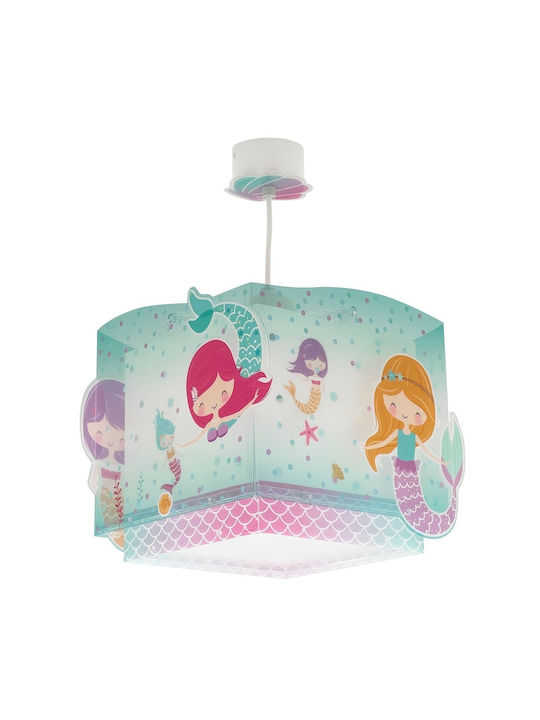 Ango Γοργόνες Single Bulb Kids Lighting Pendant of Plastic 15W with Drive Size E27 Γαλάζιο