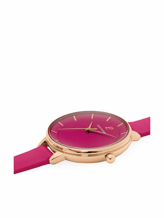 Pierre Lannier Asteroide Women's Watch with Fuchsia Leather Strap