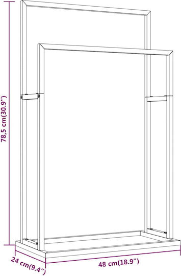 vidaXL Καλόγερος Μπάνιου Διπλός ​48x78.5cm Λευκός