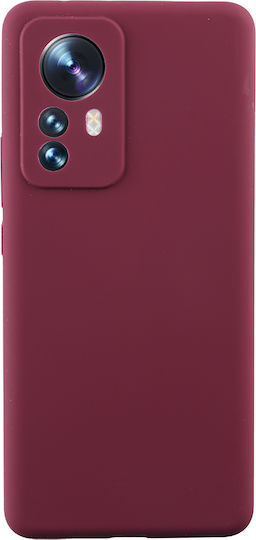 Idol 1991 Velvet Elite 4 Side Camera Guard Задна корица Силикон Бургундско (Xiaomi 12 Pro)