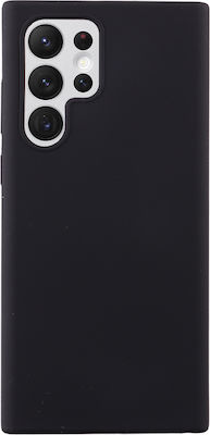 Idol 1991 Velvet Elite 4 Side Camera Guard Silicone Back Cover Black (Galaxy S22 Ultra 5G)