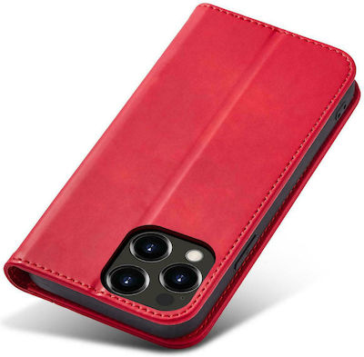 Hurtel Magnet Fancy Wallet Δερματίνης Κόκκινο (iPhone 13 Pro Max)