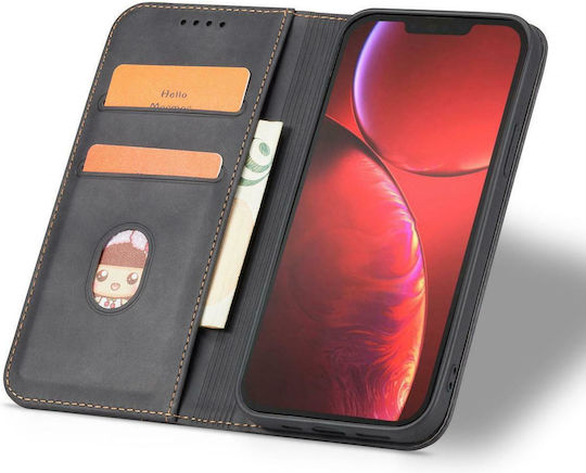 Hurtel Magnet Fancy Wallet Synthetic Leather Black (iPhone 13 Pro Max)