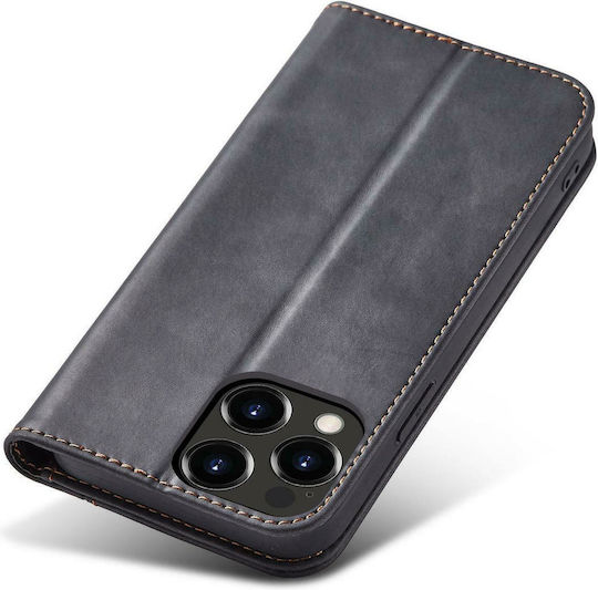 Hurtel Magnet Fancy Wallet Synthetic Leather Black (iPhone 13 Pro Max)