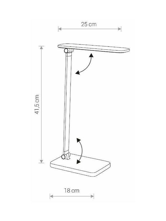 Nowodvorski Style LED Iluminat De Birou Rabătabil În Culoare Neagră