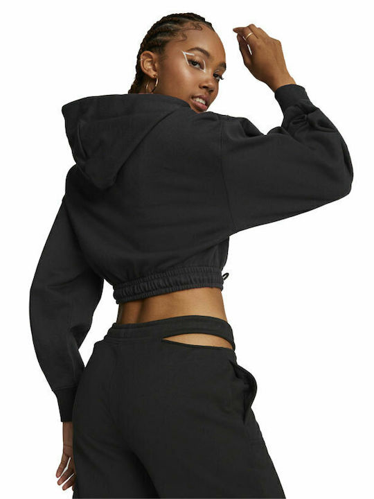 PUMA Classics Women's Sweatshirt Black with Hood