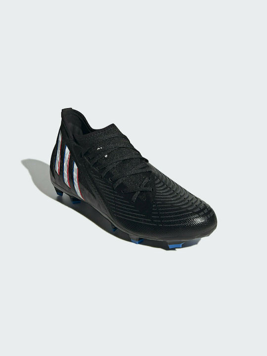 Adidas Predator Edge.3 FG Χαμηλά Ποδοσφαιρικά Παπούτσια με Τάπες Μαύρα