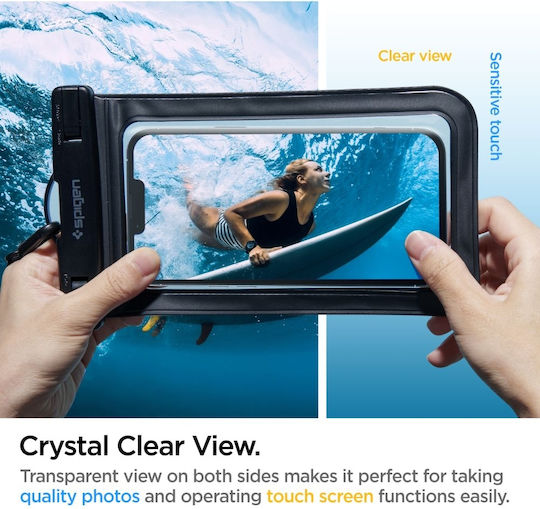 Spigen A601 Wasserdichtes Gehäuse bis 6.9" Schwarz AMP04525