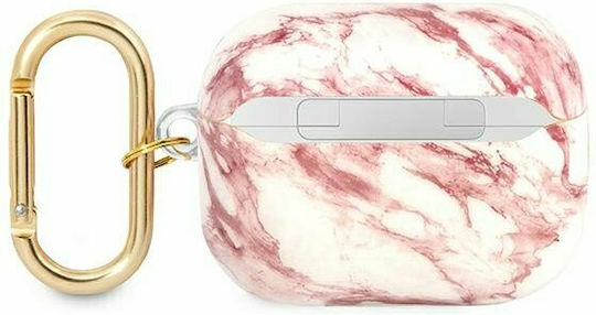 Guess Marble Strap Калъф с кука в Розов цвят за Apple AirPods Pro